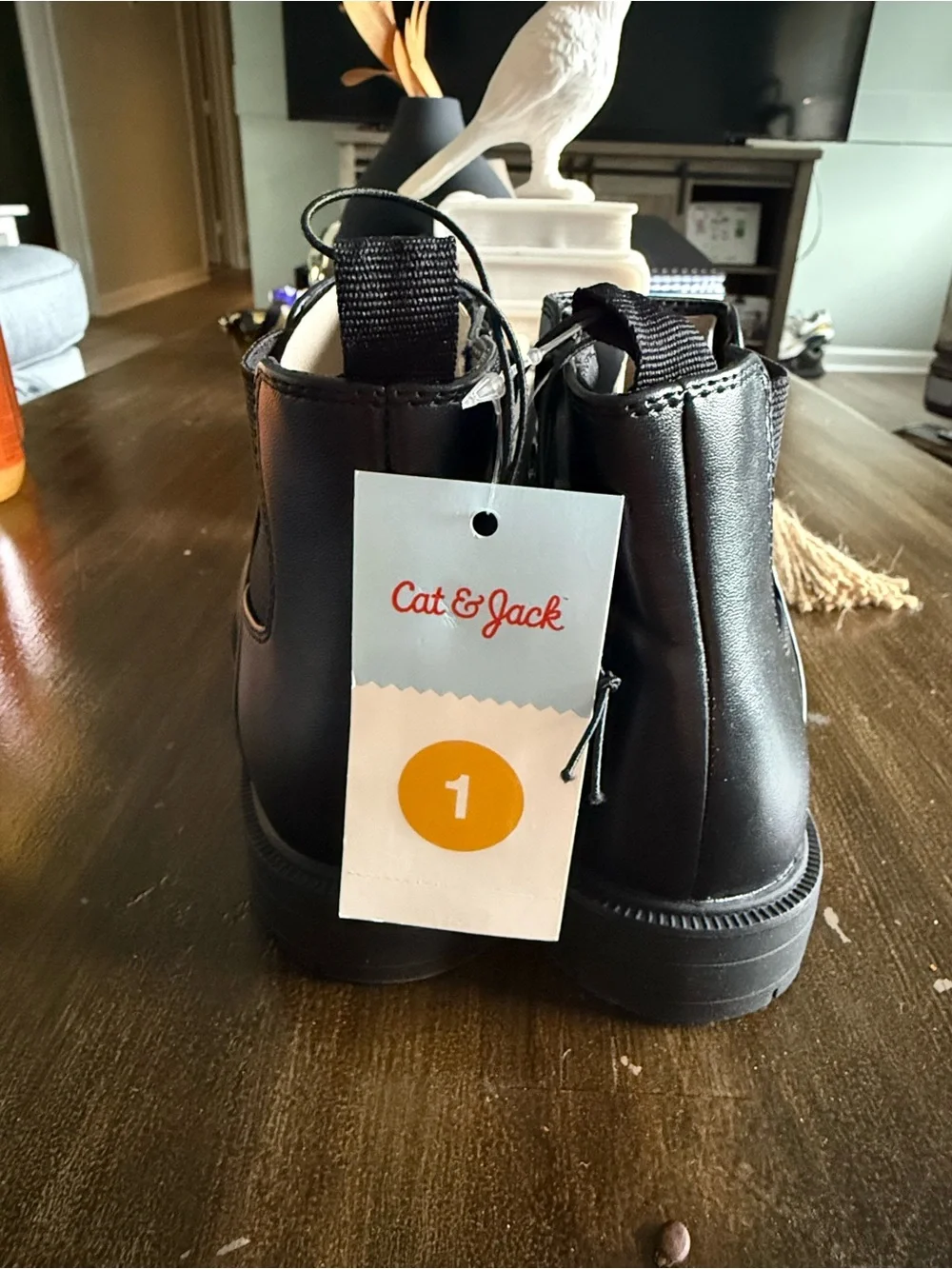 Classic Black Chelsea Ankle Boots size 1 cat&Jack